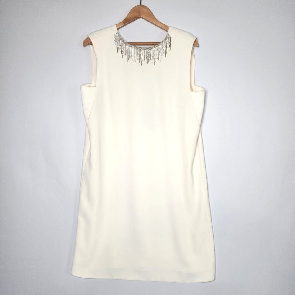 Art 365 Marella Fulvia Jeweled Tassel Necklace Cocktail Dress Women's Size 12
